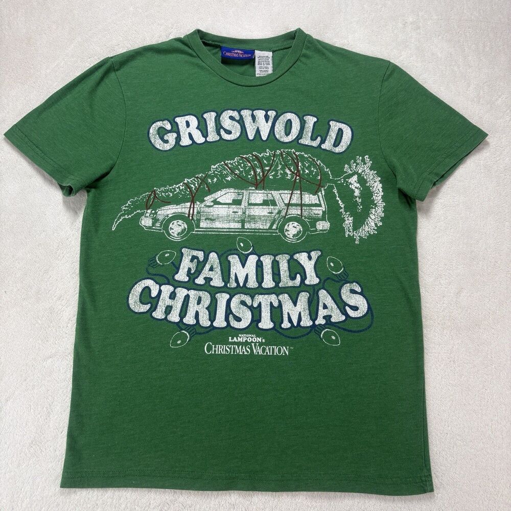 National Lampoon Christmas Vacation Griswold Family Shirt Adult S Green Licensed